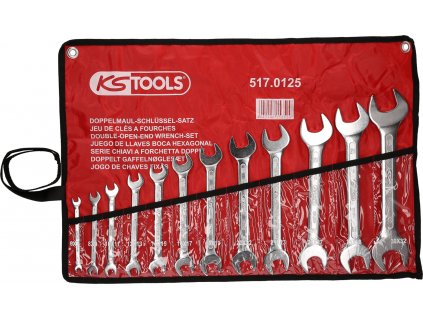 KS Tools Sada dvojitých plochých kľúčov, 12-dielna, 6x7-30x32 mm