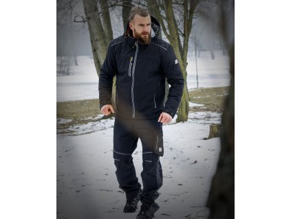 Bunda soft. ARDON®VISION ZIMNÁ pánska, čierno-oranžová M