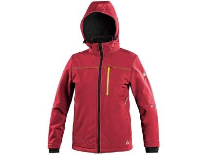 Bunda CXS STRETCH, detská, softshell, červená (Veľkosť 120)