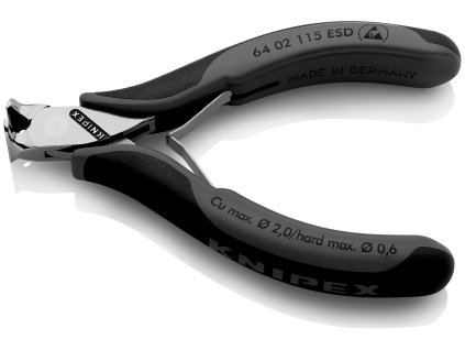 Čelné cvikacie kliešte ESD pre elektroniku