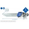 Briliant tools BT044019 Súprava uhlových čapových kľúčov, 9-dielna, profil Torx®, dlhý