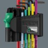 Wera 024335 Zástrčné kľúče Torx 967/9 TX BO Multicolour 1, BlackLaser (Sada 9 dielov)