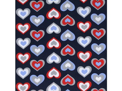 SRDÍČKA malá / barevná na tmavě modré /