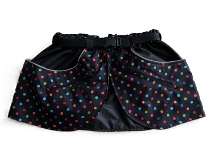 SUKNĚ VÝCVIKOVÁ S-M černá /puntík  /