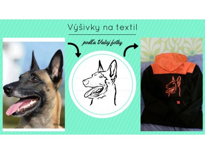 Malinois obrys 21cm x 16cm