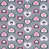 SRDÍČKA malá / růžová na šedé/