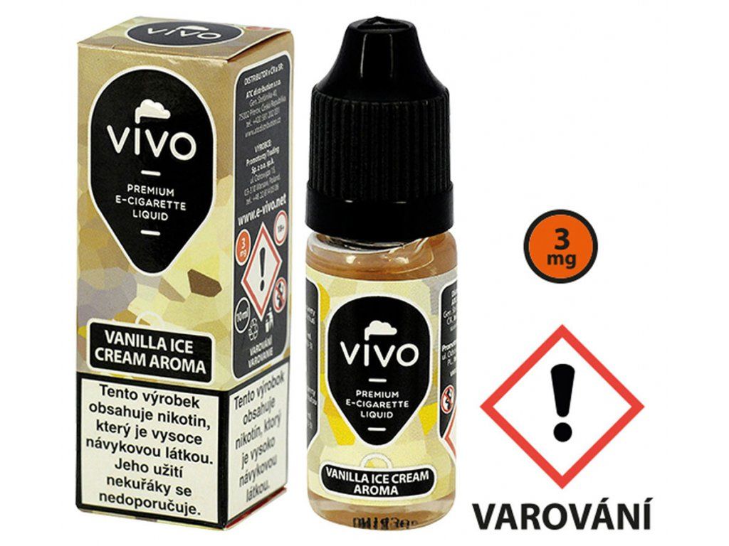 91119 E liquid VIVO Vanilla Ice Cream 3mg | ATCdistribution.cz