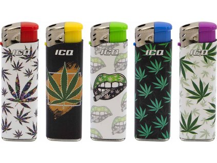 Zapalovač 32501 ICQ XHD007 Cannabis