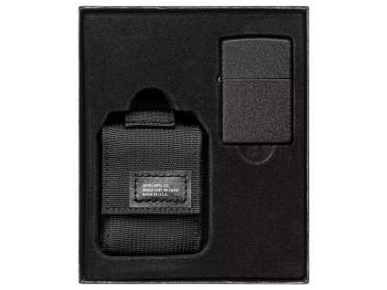 Zippo 30058 Sada taktické pouzdro + Zippo zapalovač 26075 Black Crackle™