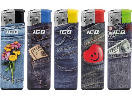 Zapalovač 32434 ICQ XHD9001 Jeans