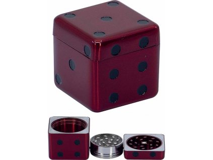 11405 Drtič tabáku Dice Red 3x kov ∅4,3cm