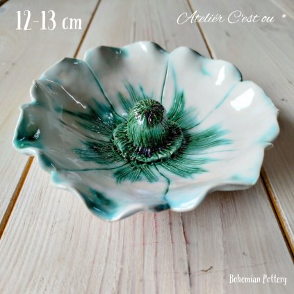 Keramické Květinové  Pítko Květ Sasanky Anemónky Veternice 🌼 Bělostná Bílá 13 cm
