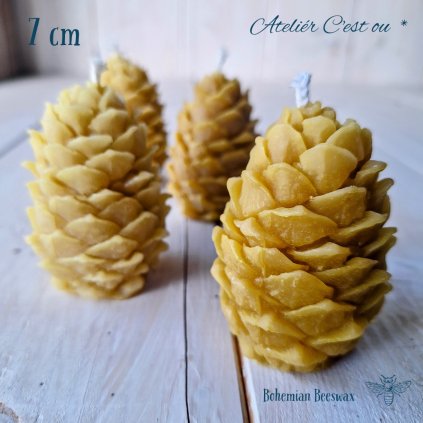 Svíčka z Včelího Vosku | Šiška 7 cm