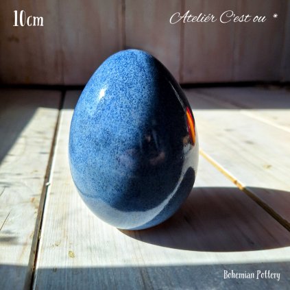 Keramické Vejce Vajíčko od Husičky 10 cm 🥚 Modrá Holubí