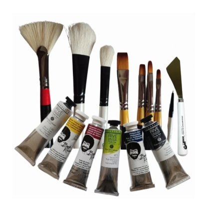 sada barev a štětců