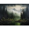 janalagry a painting of the forest with mountains sitting on a f57b0f6b a13f 4fde 9a24 cb0b6d48acb3