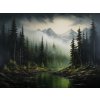 janalagry a painting of the forest with mountains sitting on a f57b0f6b a13f 4fde 9a24 cb0b6d48acb3
