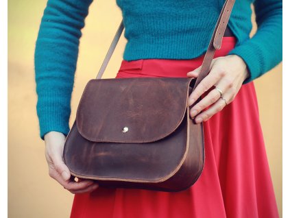 Kabelka Meda - tmavě hnědá