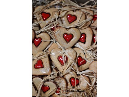 Keram.srdce-linecké 5 x 5 cm