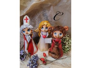 Keram.postavičky-Mikuláš, anděl a čert-velká C