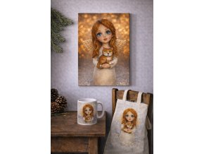 Autorský obrázek Anděl s kočkou