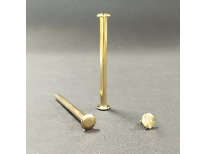 Skrutka knihárska 65mm mosadz