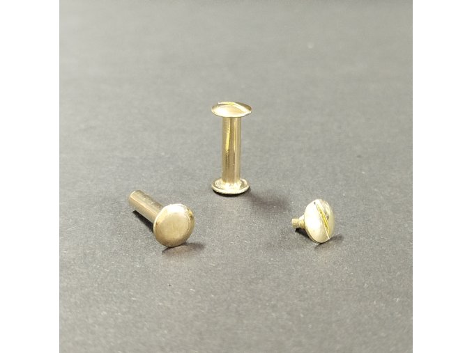 Skrutka knihárska 20mm mosadz