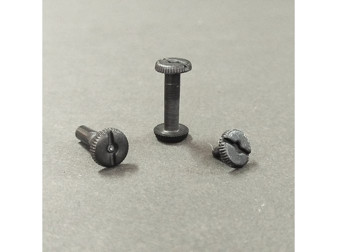 Skrutka knihárska 20mm čierny plast O1