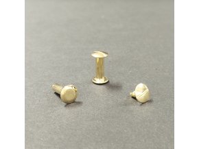 Skrutka knihárska 15mm mosadz