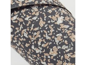 Glejovaný dekor papier s reliéfom 0301 hnedo-biely