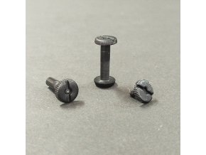 Skrutka knihárska 20mm čierny plast O1