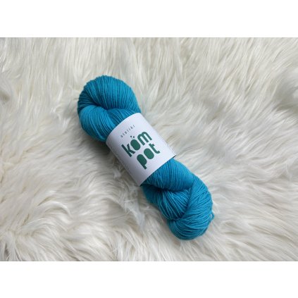 Ručně barvená ponožková příze –  Tyrkysová