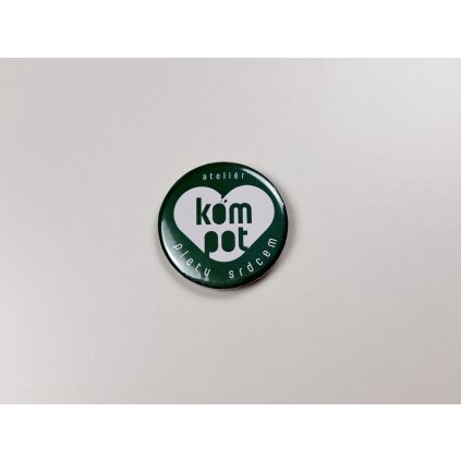 Placka velká – Zelená, srdce„Pletu srdcem“