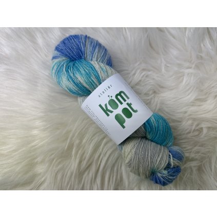 Ručně barvená třpytivá příze - Třpytivé zimní ráno