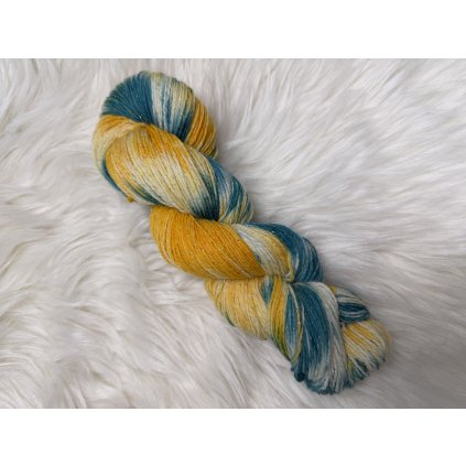 Ručně barvená třpytivá příze - Třpytivá mochna