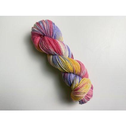 Ručně barvená třpytivá příze - Třpytivá Jana