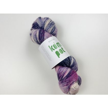 100% single merino příze 400m - Borůvkový koláč