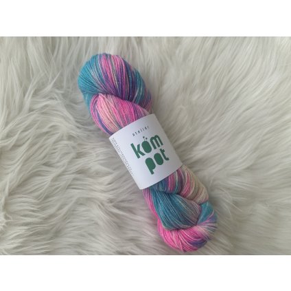 Ručně barvená třpytivá příze - Třpytivé devadesátky