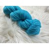 Ručně barvená ponožková příze –  Tyrkysová