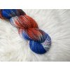 Ručně barvená ponožková příze - Modro oranžové