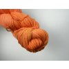 Ručně barvená ponožková příze –  Oranžový neon
