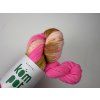 Ručně barvená ponožková příze –  Pink karamel
