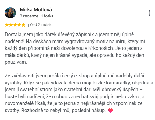 Recenze zápisníku na míru | Ateliér Lásky.