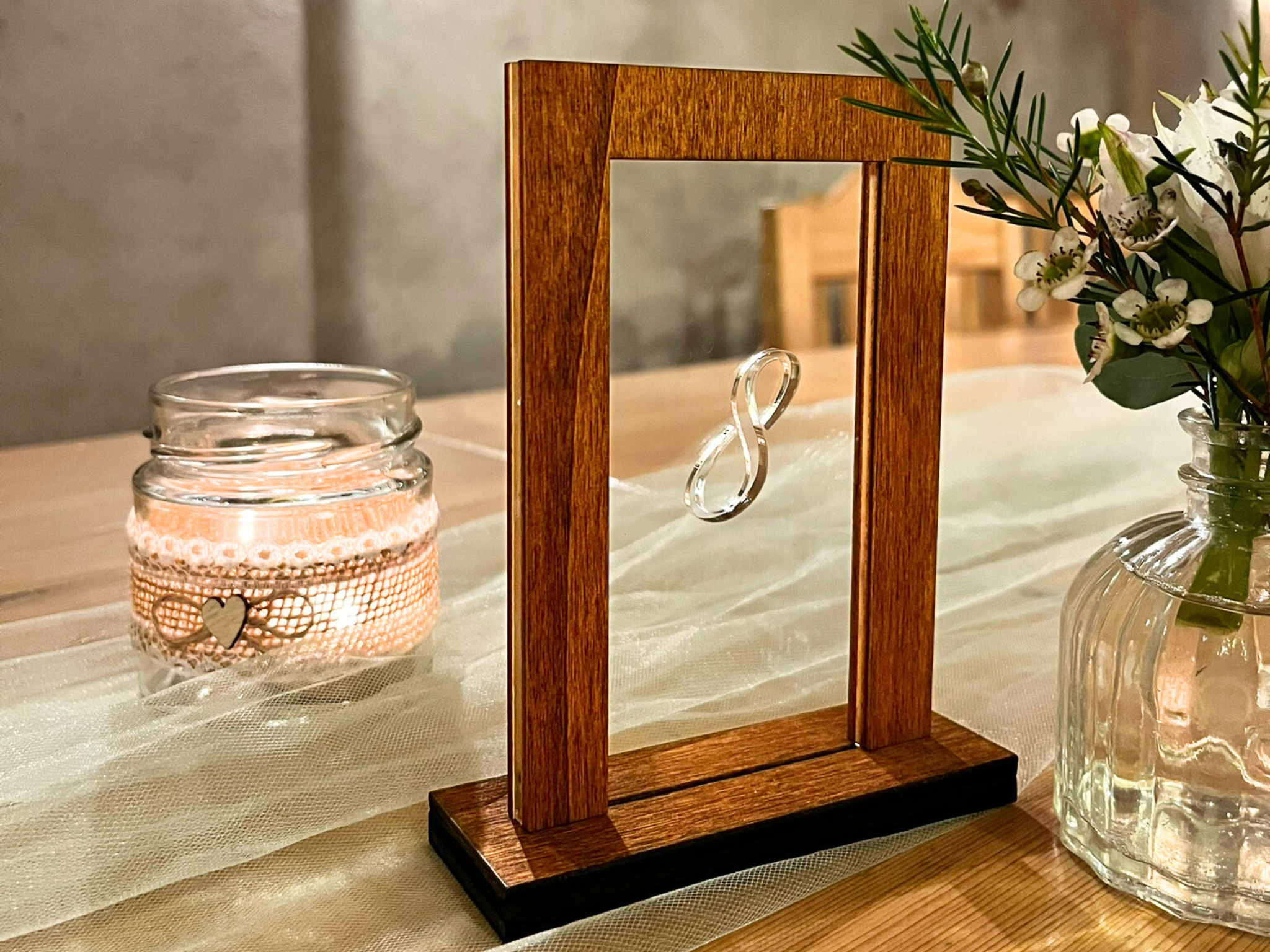 Svatební číslo na stůl — ukázka provedení