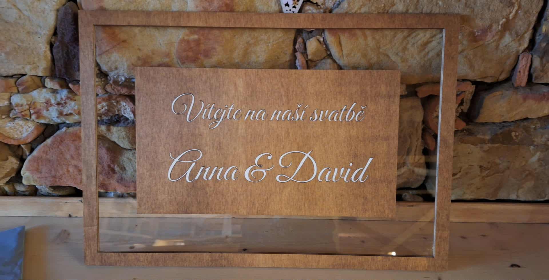 Uvítací cedule — ukázka provedení