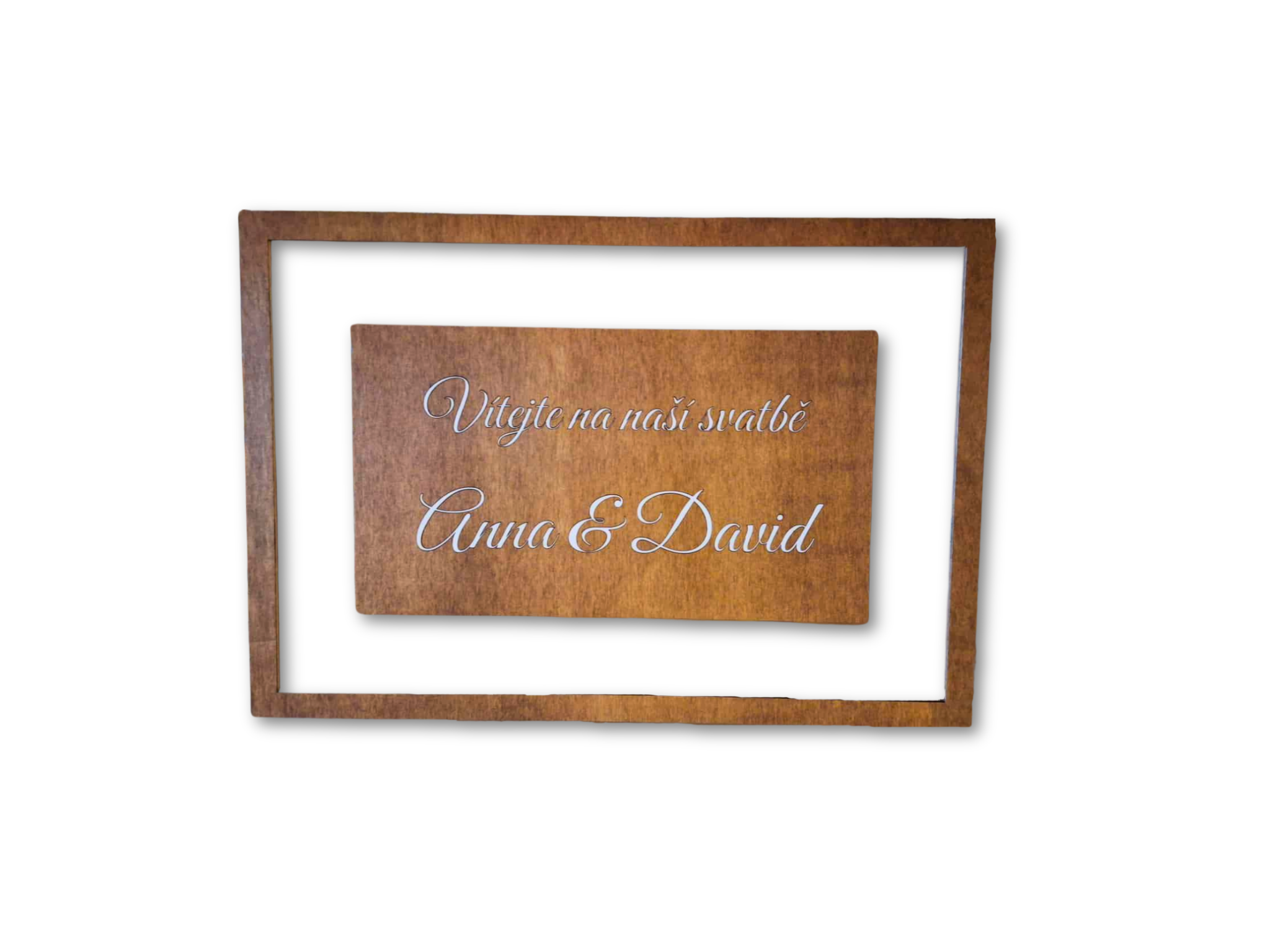 Uvítací cedule – vítejte na naší svatbě