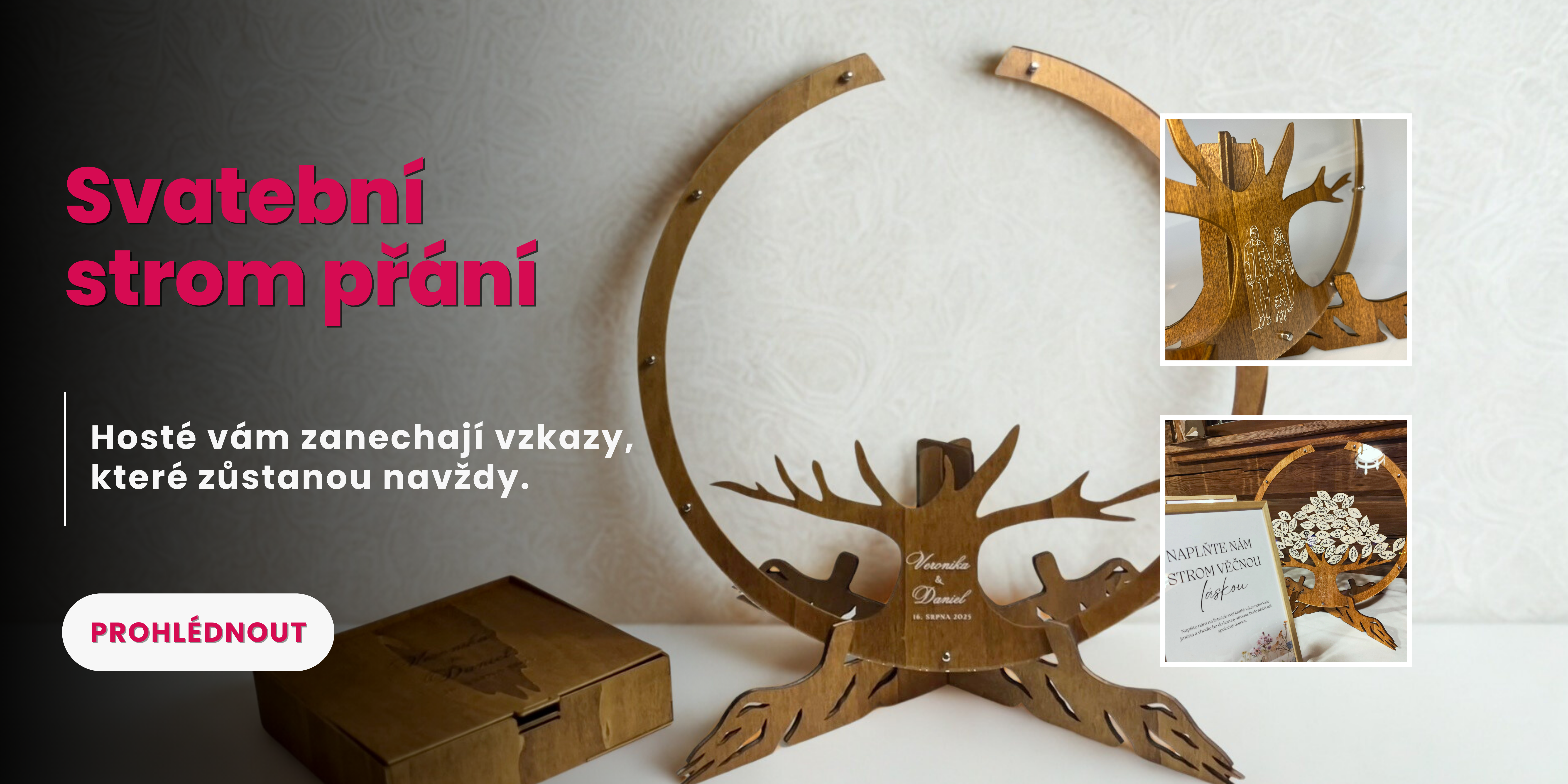 Svatební strom přání – personalizovaná svatební památka