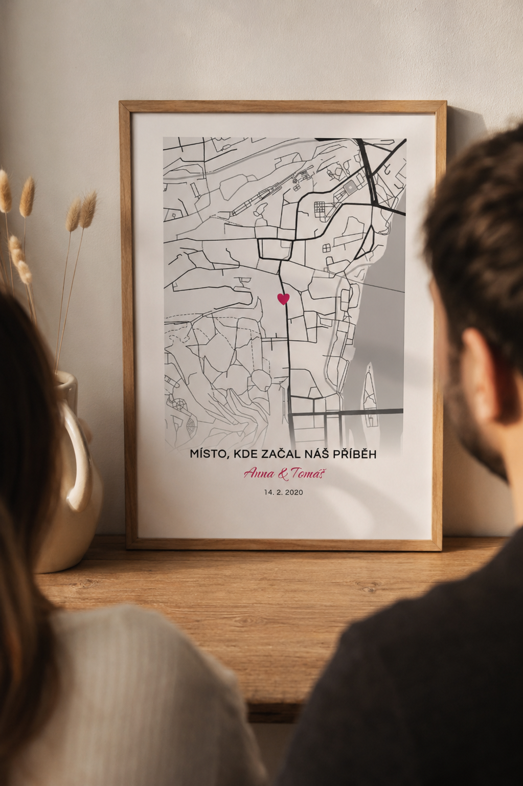 Vzpomínková mapa místa seznámení jako dárek k výročí