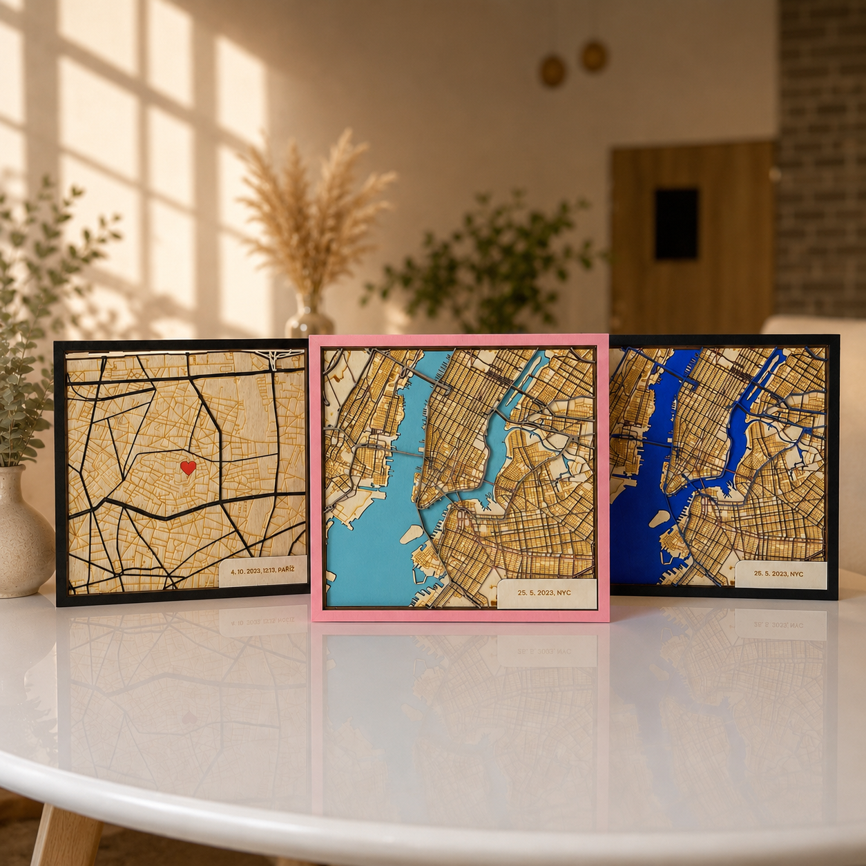 3D vzpomínková mapa místa seznámení jako dárek k výročí