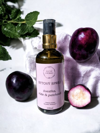 BYTOVÝ SPREJ ŠVESTKA, RŮŽE A PAČULE